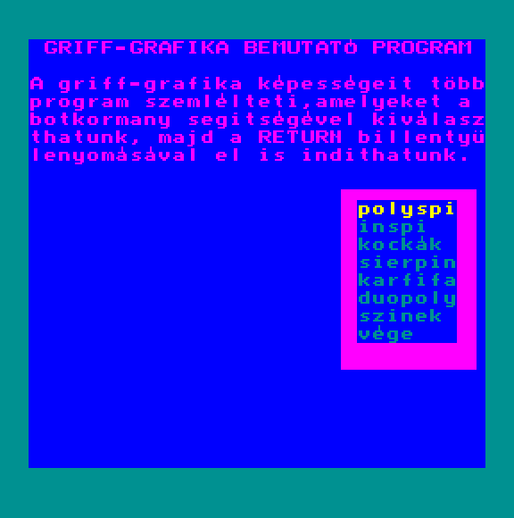 Griff-Grafika Bemutató Program (f1+1) extra