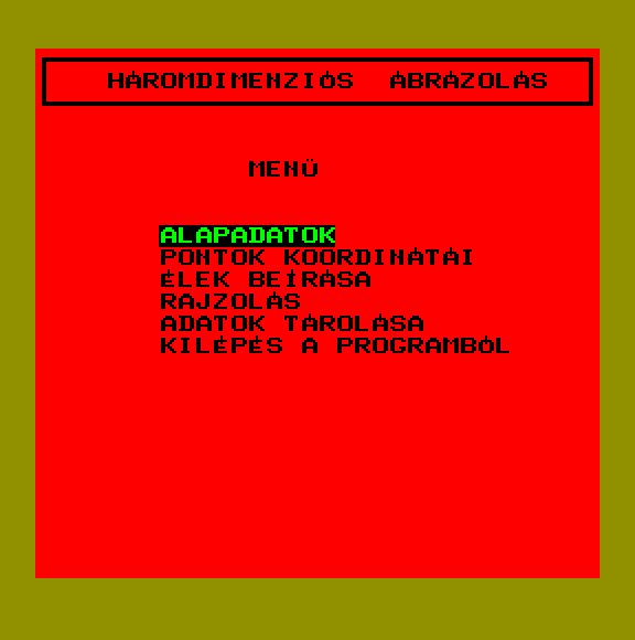 Három dimenziós ábrázolás
