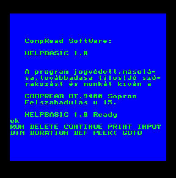 HELP BASIC 1.0 (f3)