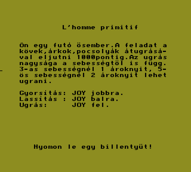 L'homme primitif extra