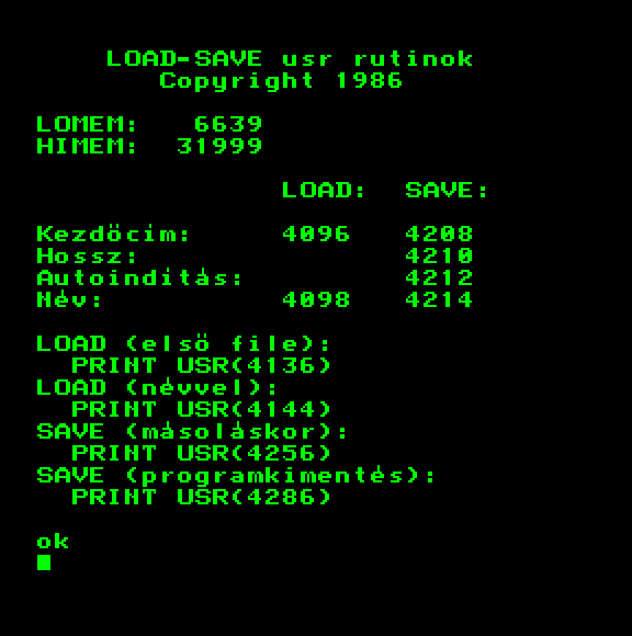 Load-Save usr rutinok v3