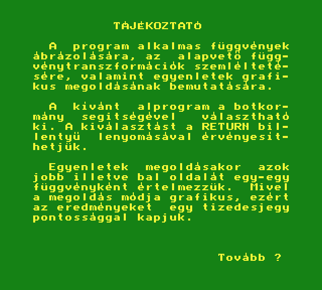 Nagy függvényábrázoló (f3) extra