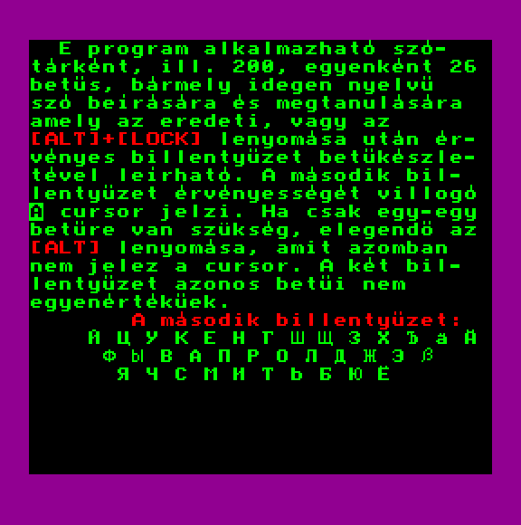 Nyelvtanító program (f3) extra