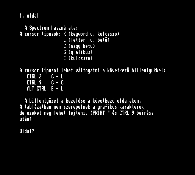 Spectrum Leírás