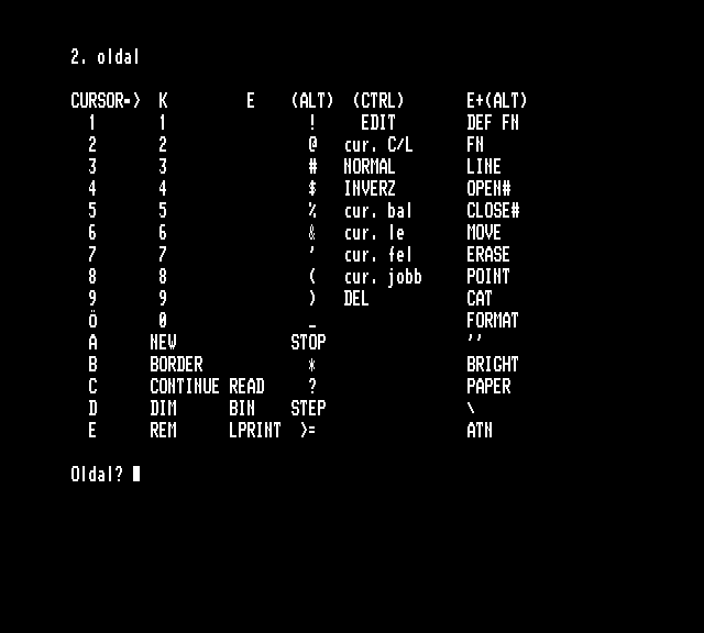 Spectrum Leírás extra