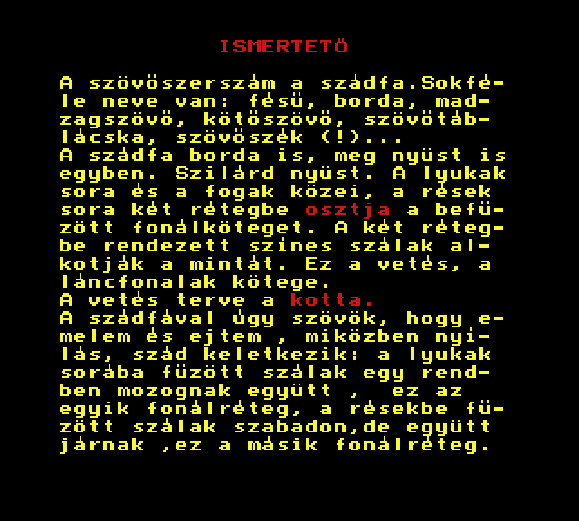 Szalagszövés extra