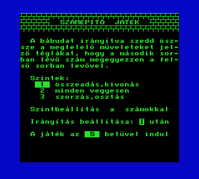 Számépítő játék