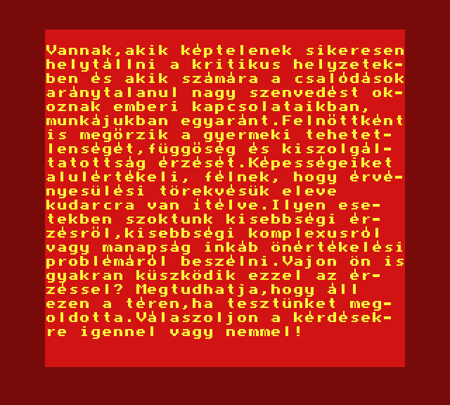 Teszt a kisebbségi érzésről extra