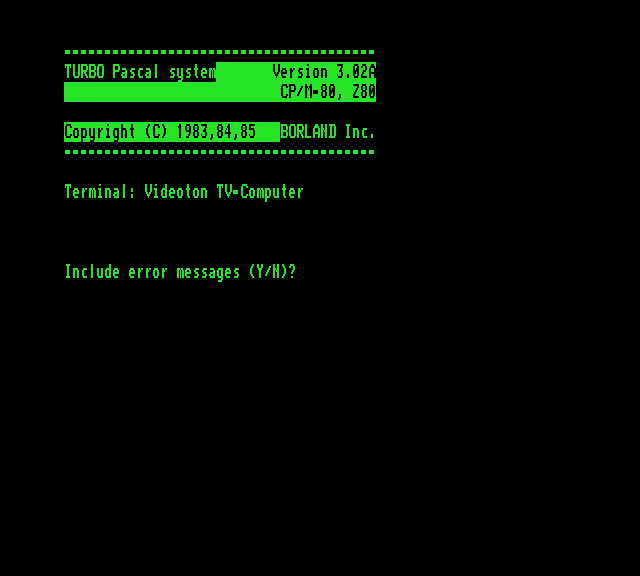 Turbo Pascal 3.01a (DOS)