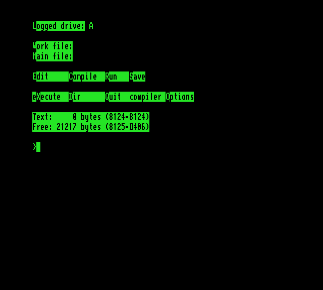 Turbo Pascal 3.01a (DOS) extra