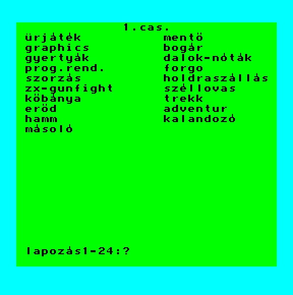 TVC programlista (Király Ernő)