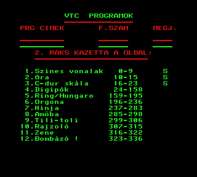 TVC program lista 1