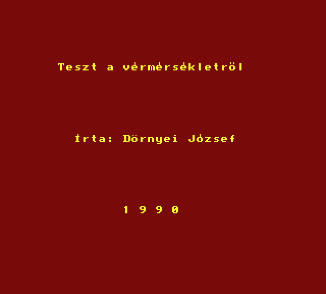 Teszt a vérmérsékletről