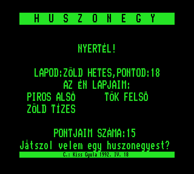 Zsuga (Huszonegy) extra
